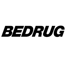 Bed Rug BEDRUG logo in bold black uppercase letters on a white background.