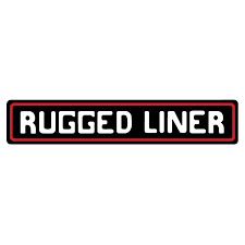 Rugged Liner Rugged Liner logo with white text inside a black rectangle outlined in red.
